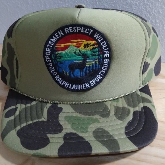 DS Vintage Custom Patch Camouflage Snap Back Hat - Picture 1 of 8